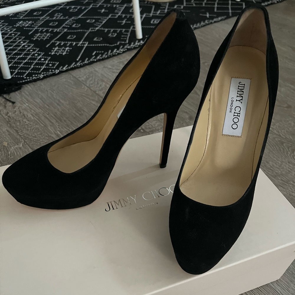 Jimmy Choo Cosmic Platform Pumps Suede 36